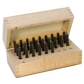24 Pc Greek Alphabet Letter Punch Set For Stamping Metal In Wood Box 3mm