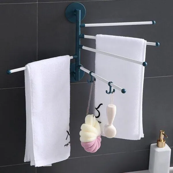 5 Bar Wall Mounted Rotating Towel Rack