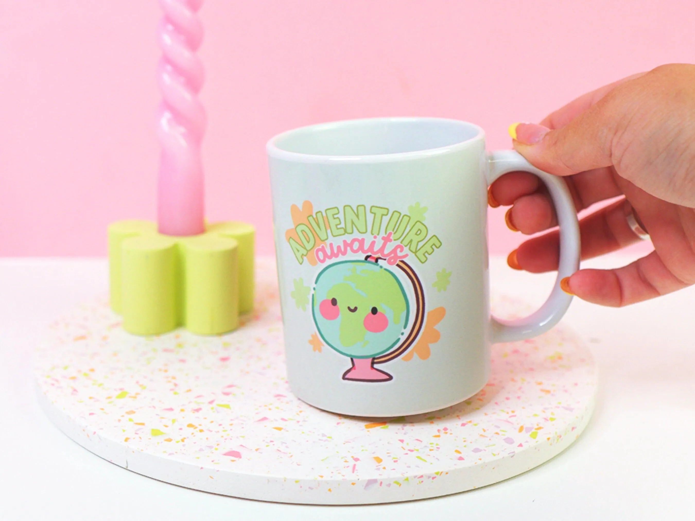 Adventure Awaits Kawaii Travel Mug | Perfect Gift for Wanderlust Lovers