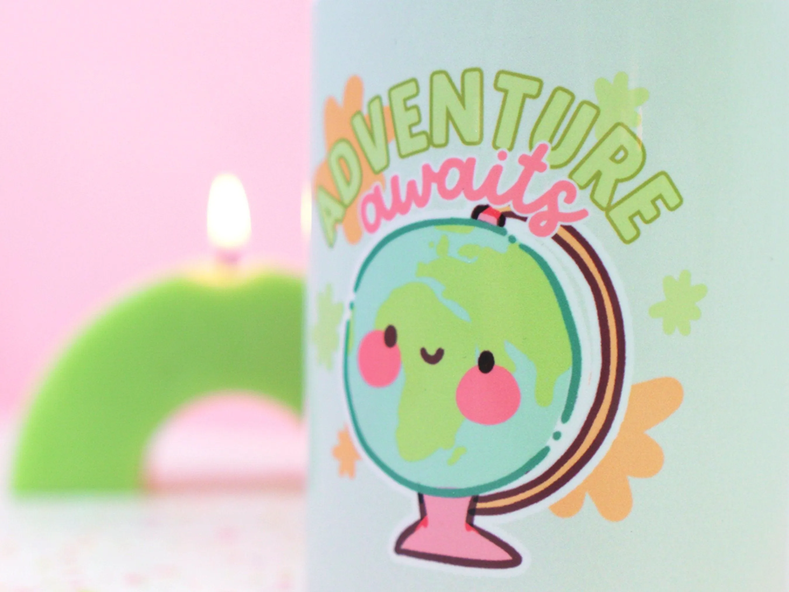 Adventure Awaits Kawaii Travel Mug | Perfect Gift for Wanderlust Lovers