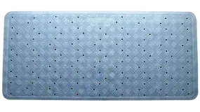 Anti Slip Loofah Shower Rug Non Slip Bathroom Bath Mat Carpet Water Drains - Blue