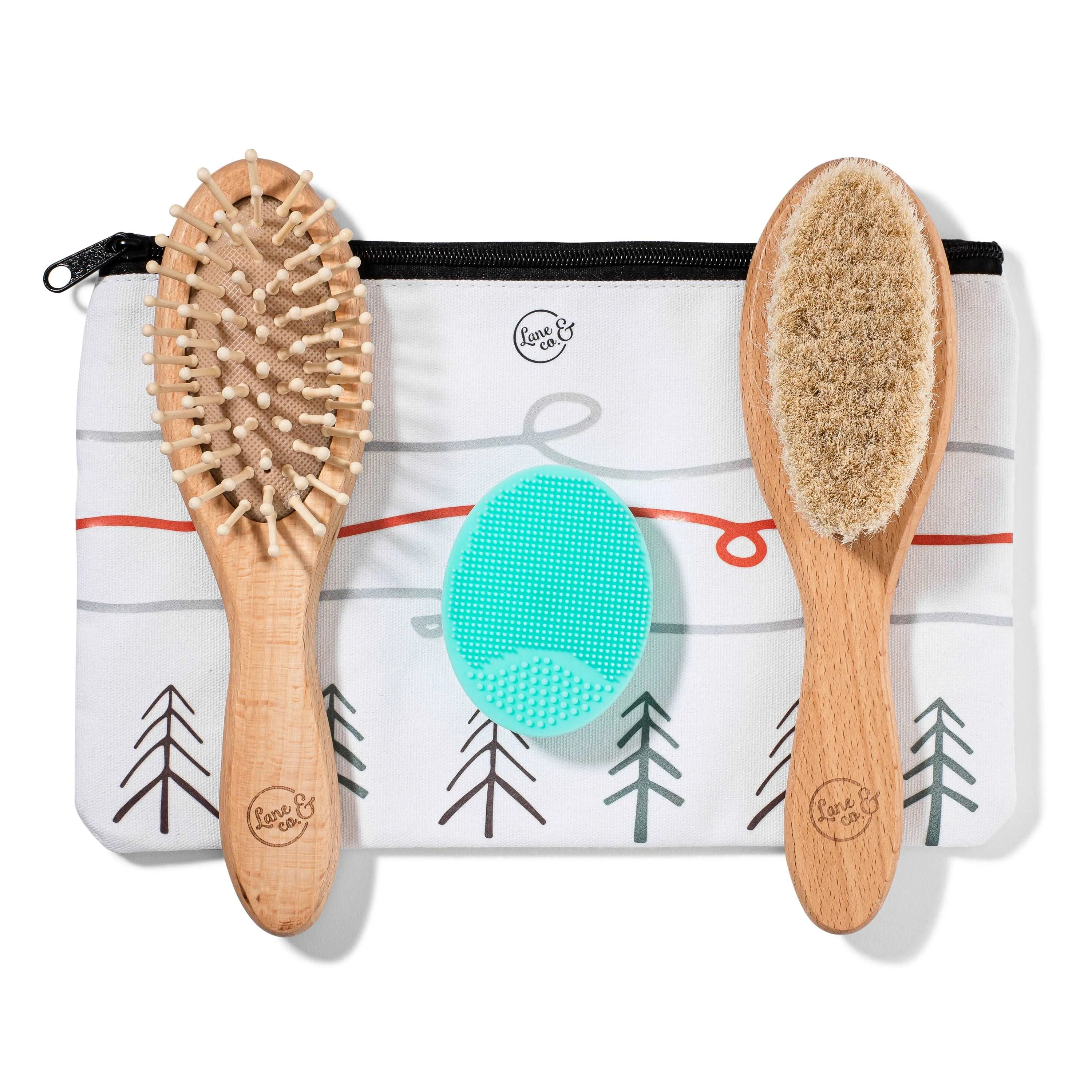 Baby / Toddler Hair Brush Set With Soft Hairbrush, Hard Bristle Brush & Cradle Cap Brush