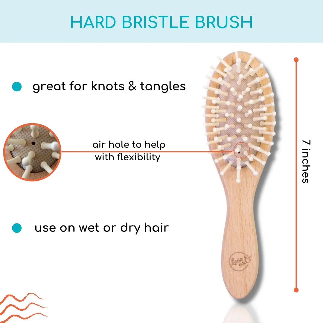 Baby / Toddler Hair Brush Set With Soft Hairbrush, Hard Bristle Brush & Cradle Cap Brush