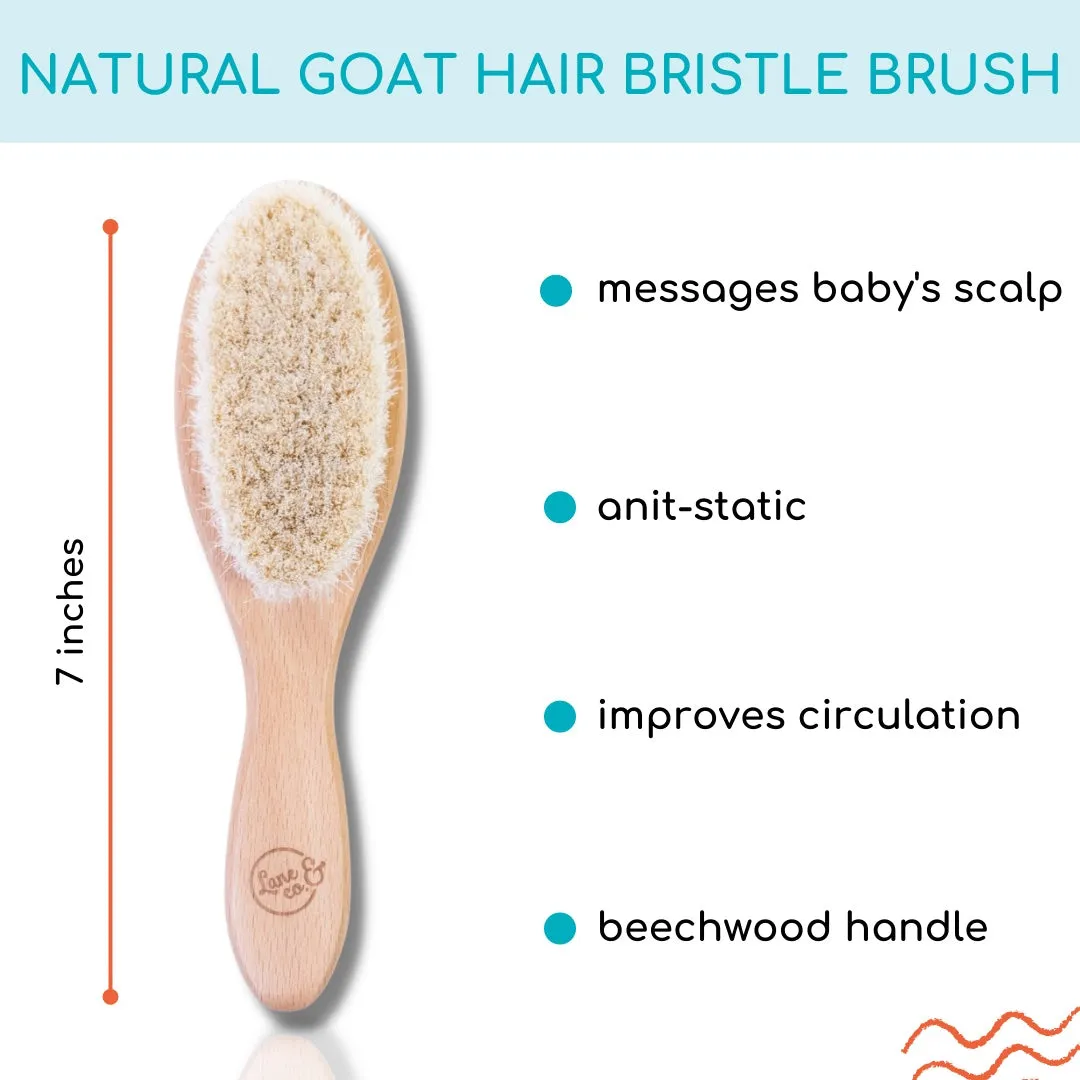 Baby / Toddler Hair Brush Set With Soft Hairbrush, Hard Bristle Brush & Cradle Cap Brush