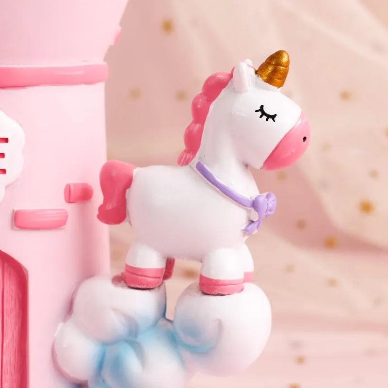 Cute Unicorn Castle Pen Holder
