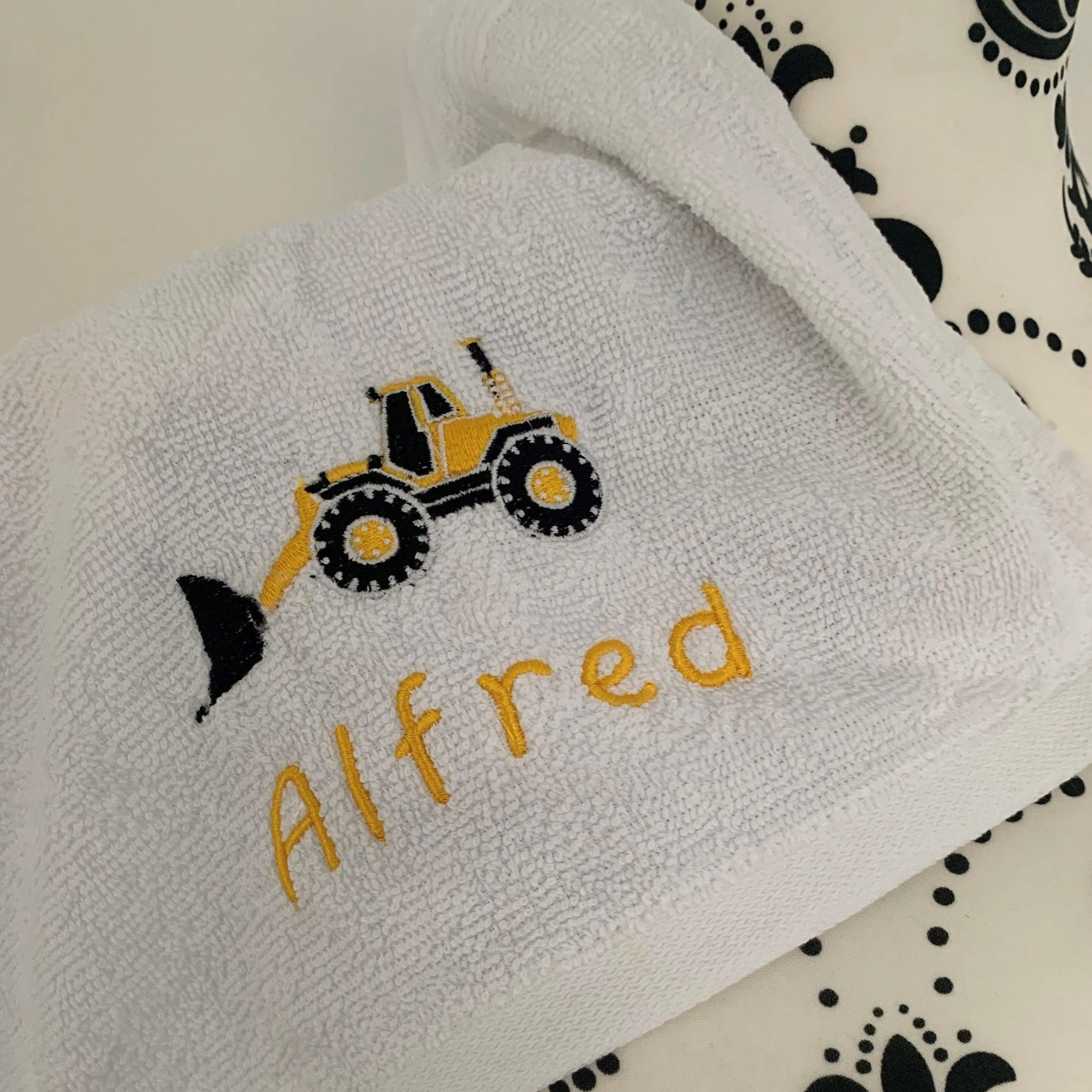 Digger A Towels - Personalised