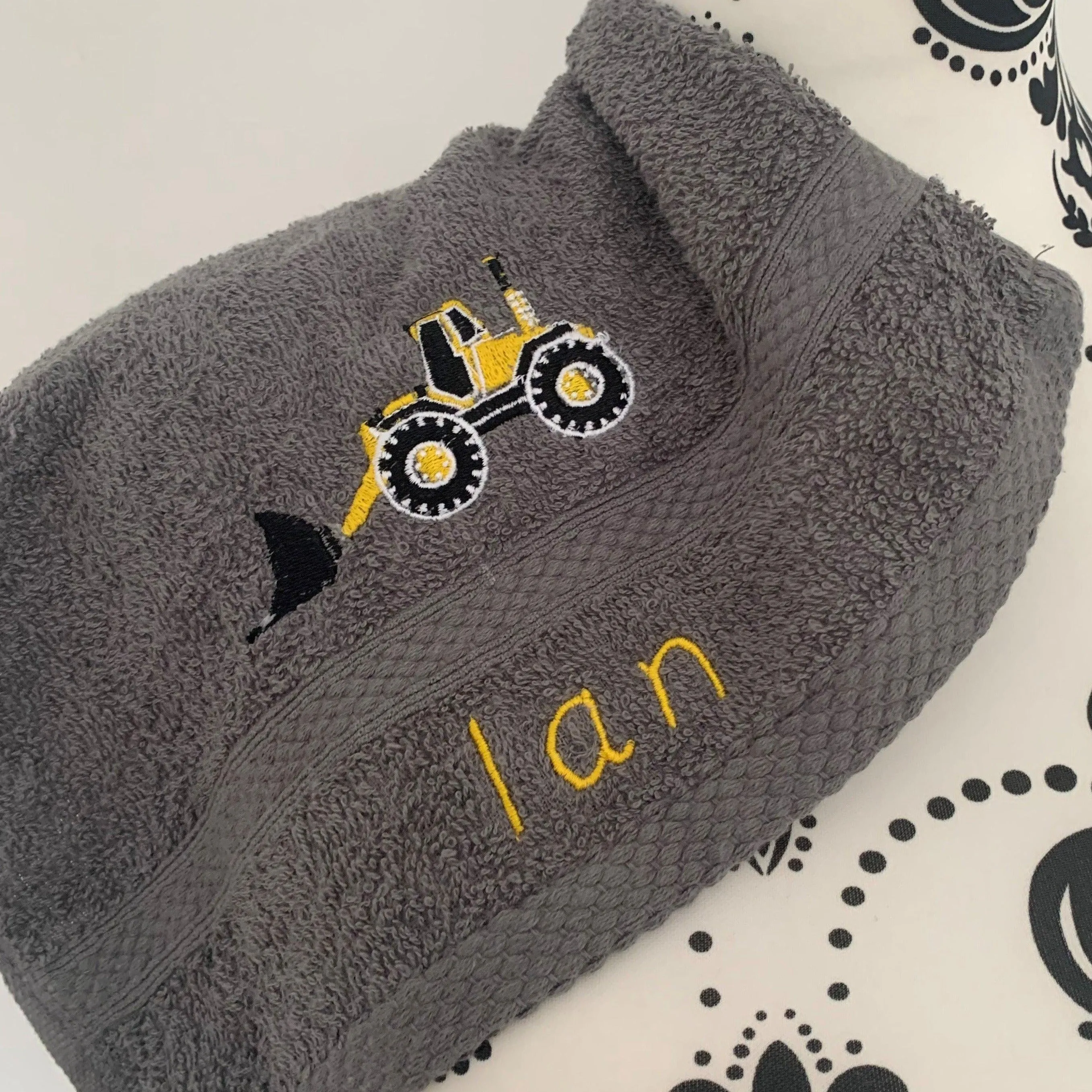 Digger A Towels - Personalised