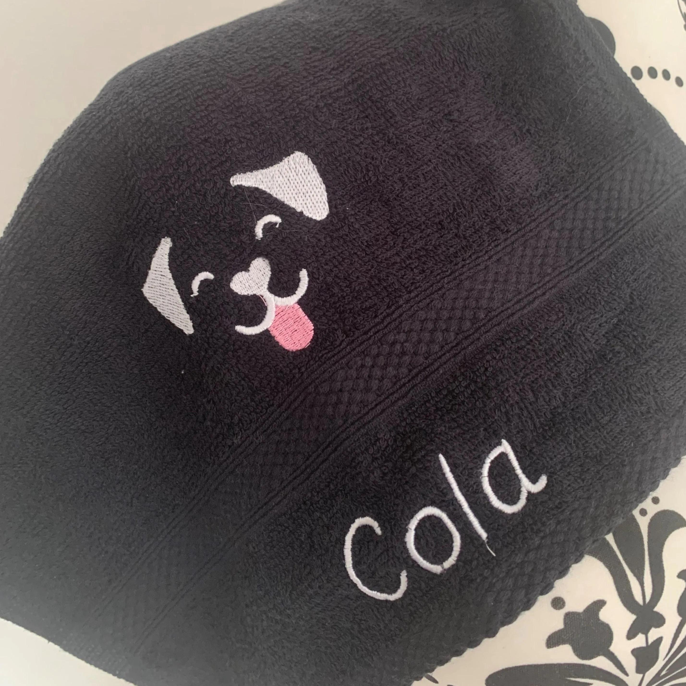 Dog Towels - Dog Face - Personalised