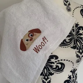 Dog Towels - Dog Head - Personalised