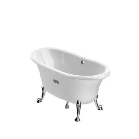 Eliptico White Free Standing Cast Iron Bath - 1700 x 850mm