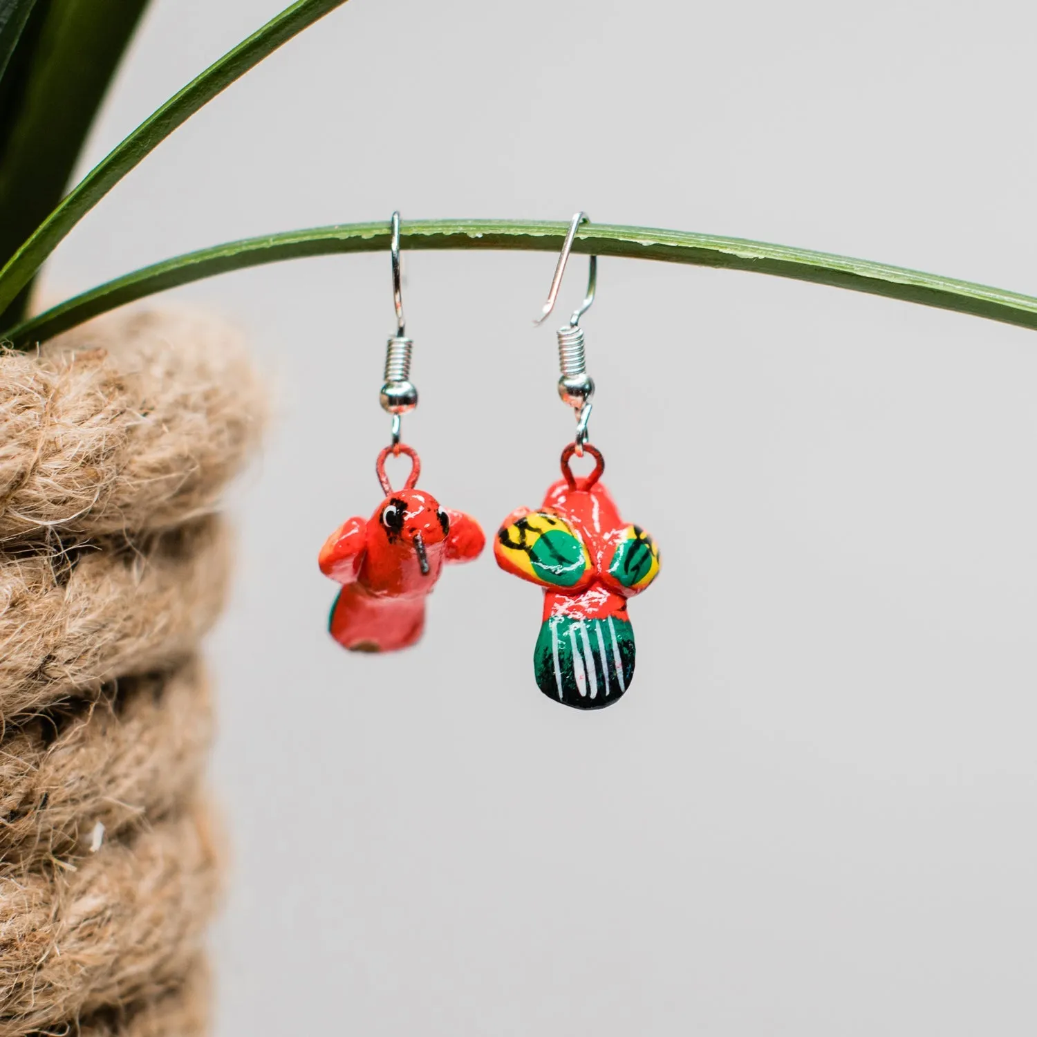 Hummingbird Ceramic Earrings