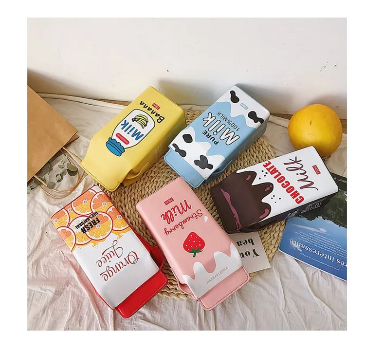Kawaii Harajuku Milk Crossbody Shoulder Bag