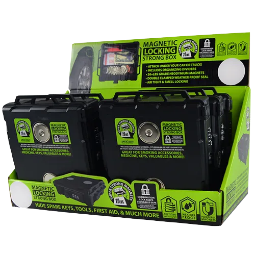 Magnetic Storage Box with Lock - 6 Pieces Per Retail Ready Display 21738