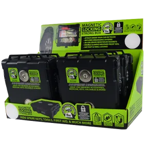 Magnetic Storage Box with Lock - 6 Pieces Per Retail Ready Display 21738