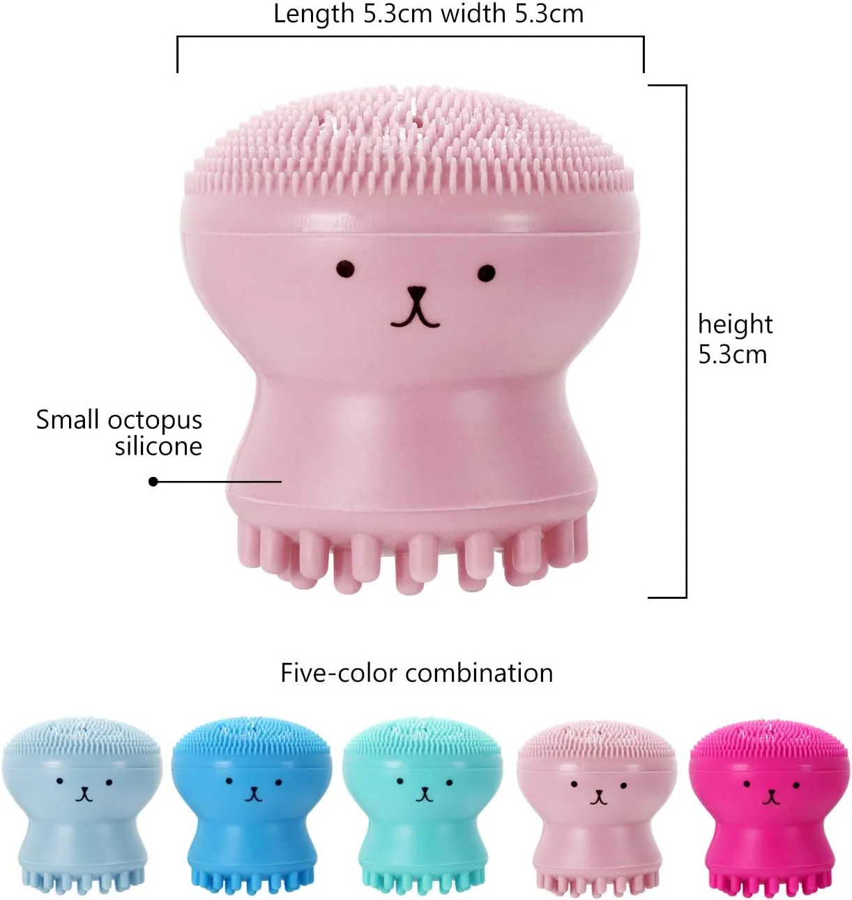 Silicone Face Cleansing/Cleaning Brush -Silicone Facial Cleansing/Cleaning Brush Pore Cleaner Exfoliator Scrub Washing Skin Care Octopus Shape