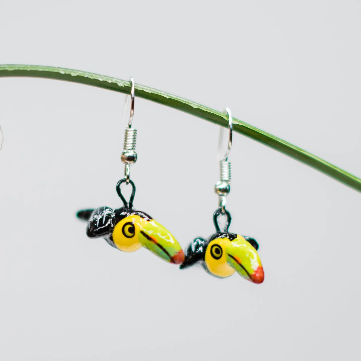 Toucan Ceramic Earrings