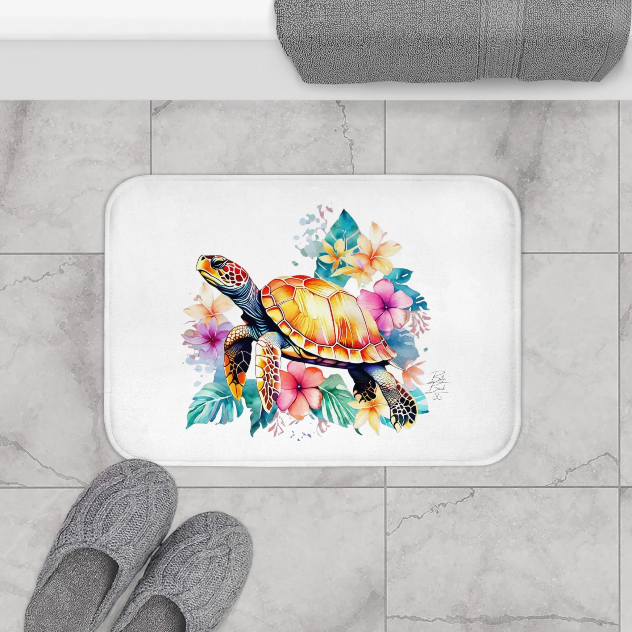 Tropical Turtle Bath Mat